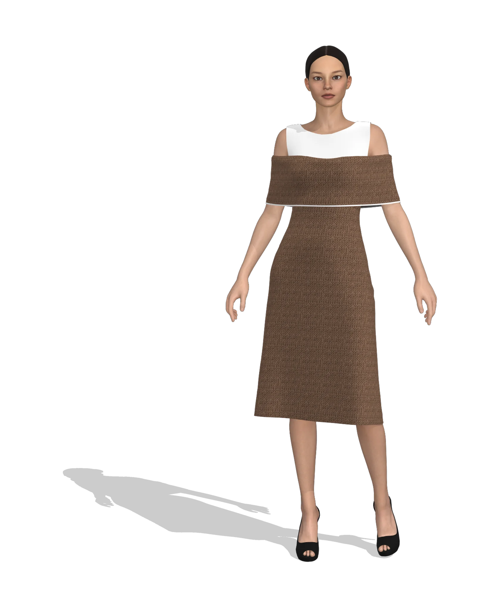 KDscion p134 sleeveless double layer bodycon dress